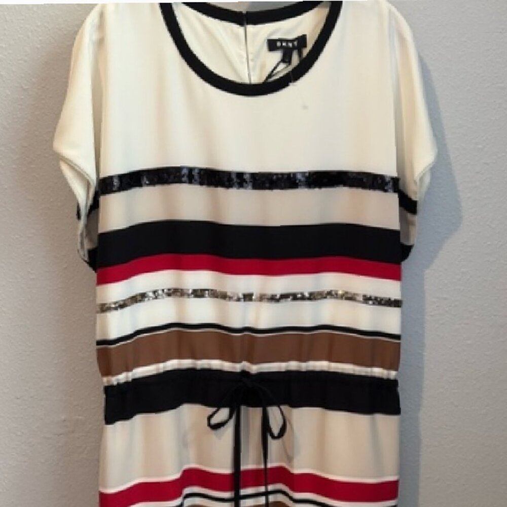 DKNY STRIPED DRESS